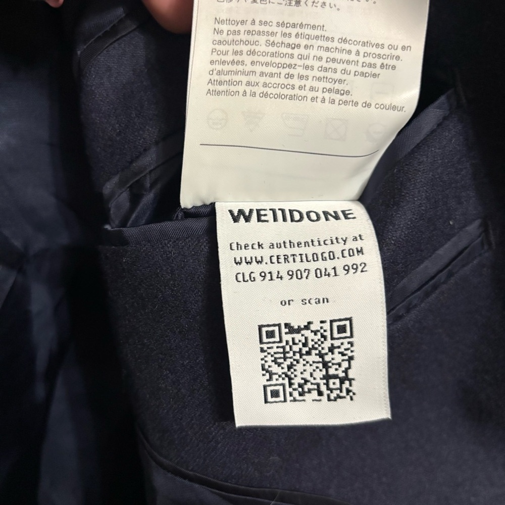 We11done SZ SM NAVY Oversized Blazer - Picture 8 of 12